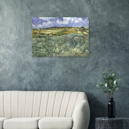 Plain near Auvers - Vincent van Gogh Brushed Aluminum Print - 70x100 cm / 28x40 inches | Vincent van Gogh Aluminum Print | Vincent van Gogh Prints