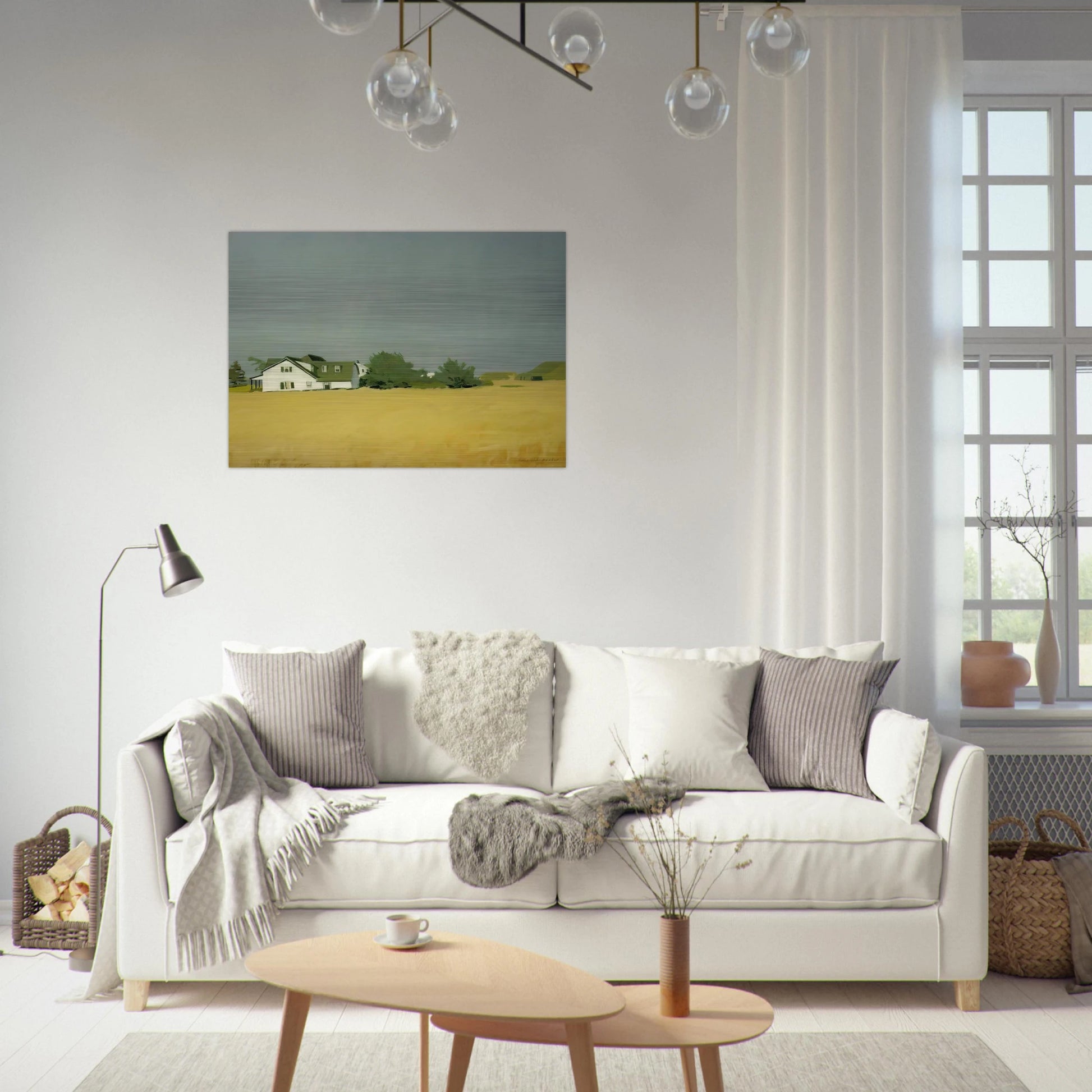 WHEAT 1960 - Fairfield Porter Brushed Aluminum Print - 70x100 cm / 28x40 inches | Fairfield Porter Aluminum Print | Fairfield Porter Prints