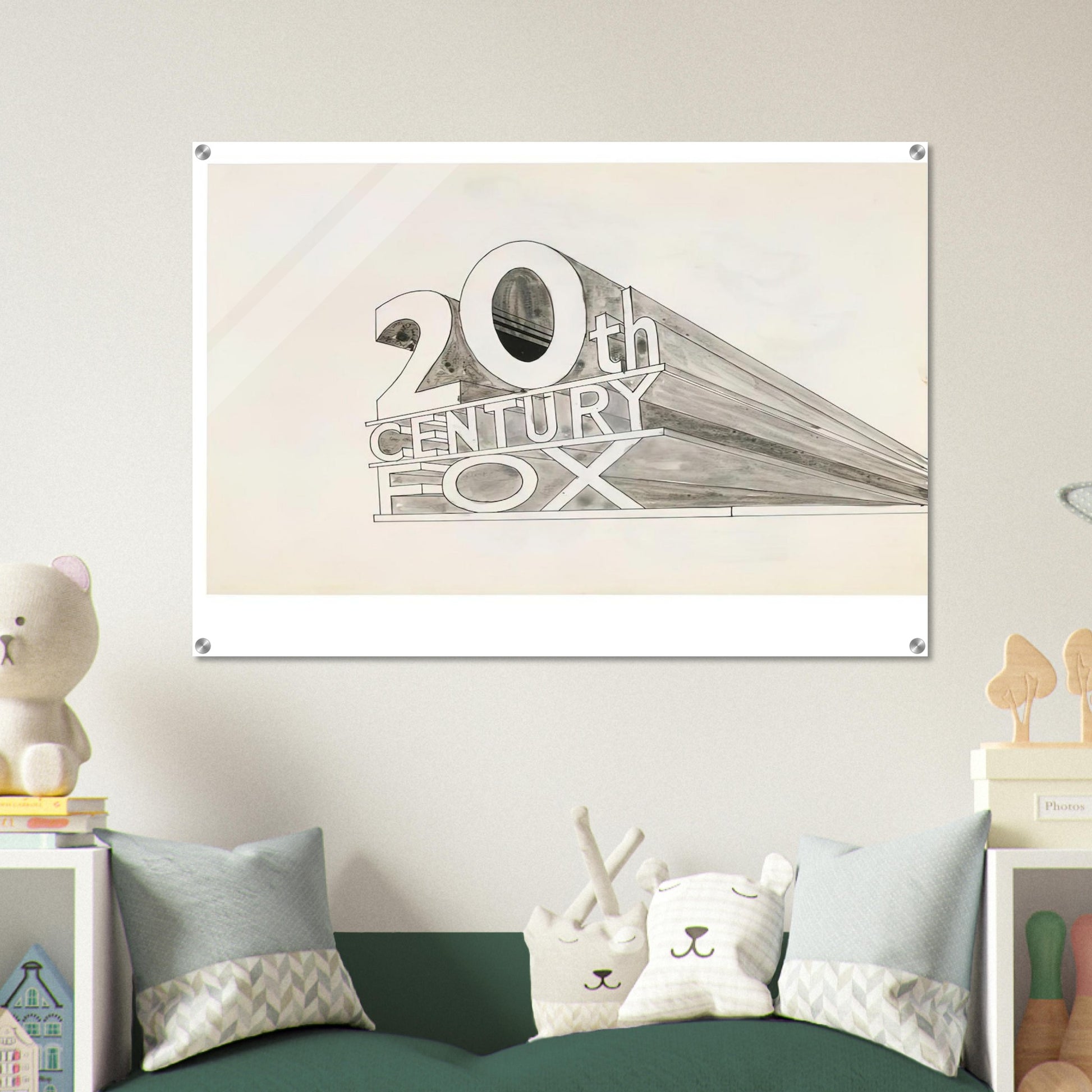 TRADEMARK STUDY 5 1962 - Edward Ruscha Acrylic Print - 70x100 cm / 28x40″ inches | Edward Ruscha Wall Art | Edward Ruscha Prints