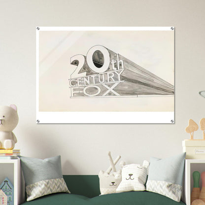 TRADEMARK STUDY 5 1962 - Edward Ruscha Acrylic Print - 70x100 cm / 28x40″ inches | Edward Ruscha Wall Art | Edward Ruscha Prints