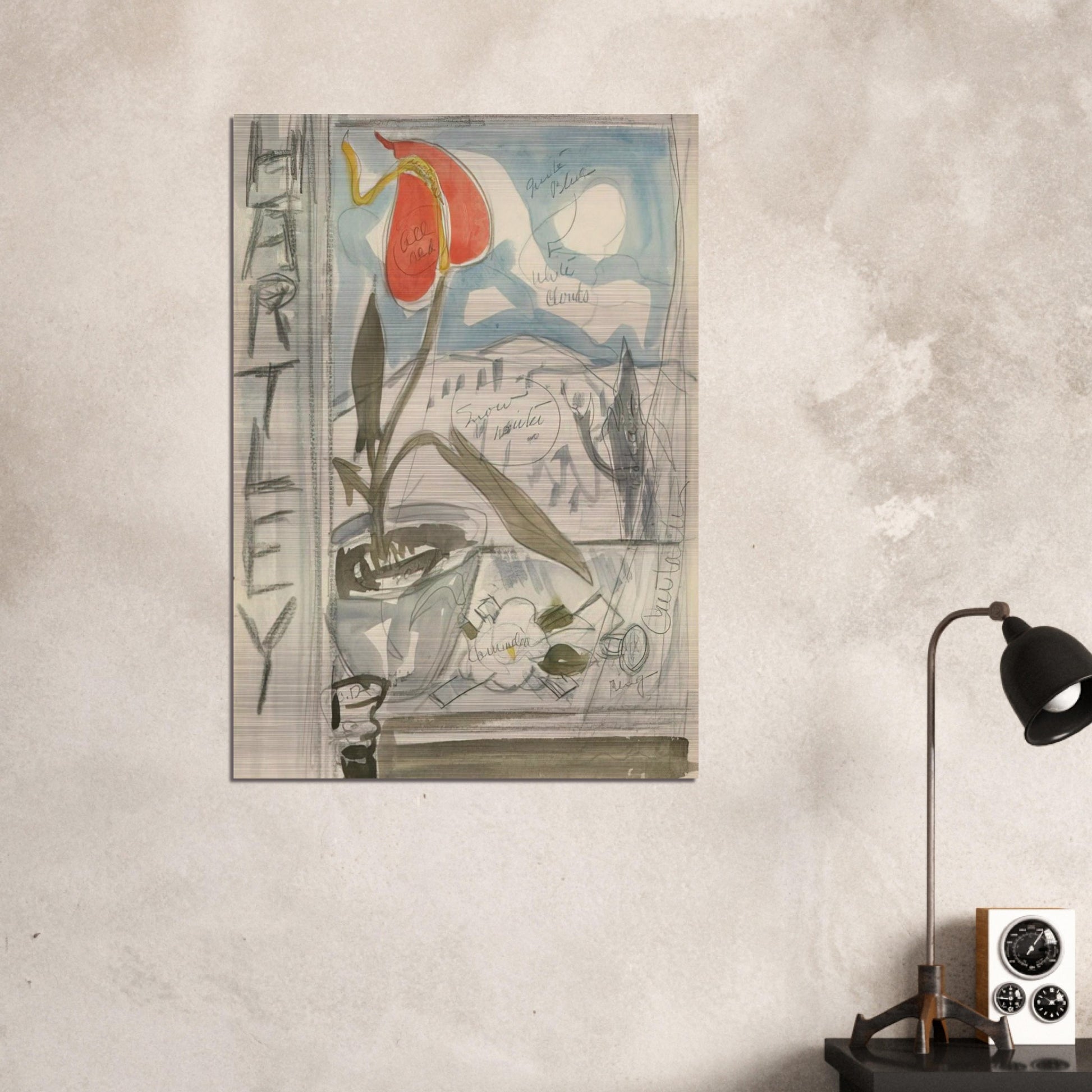 Study for Poster Portrait Marsden Hartley - 1924 - Charles Demuth Brushed Aluminum Print - 70x100 cm / 28x40 inches | Charles Demuth Aluminum Print | Charles Demuth Prints