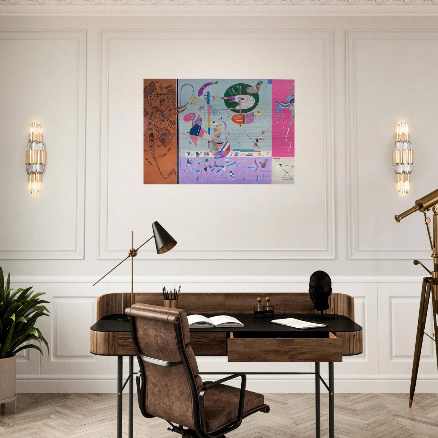 VARIOUS PARTS 1940 - Wassily Kandinsky Brushed Aluminum Print - 70x100 cm / 28x40 inches | Wassily Kandinsky Aluminum Print | Wassily Kandinsky Prints