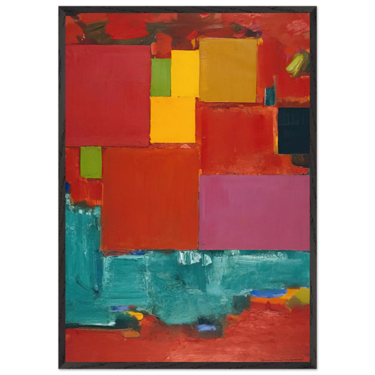 Pompeii - Hans Hofmann 70x100 cm / 28x40 inches Framed Art Print – Black Wooden Frame