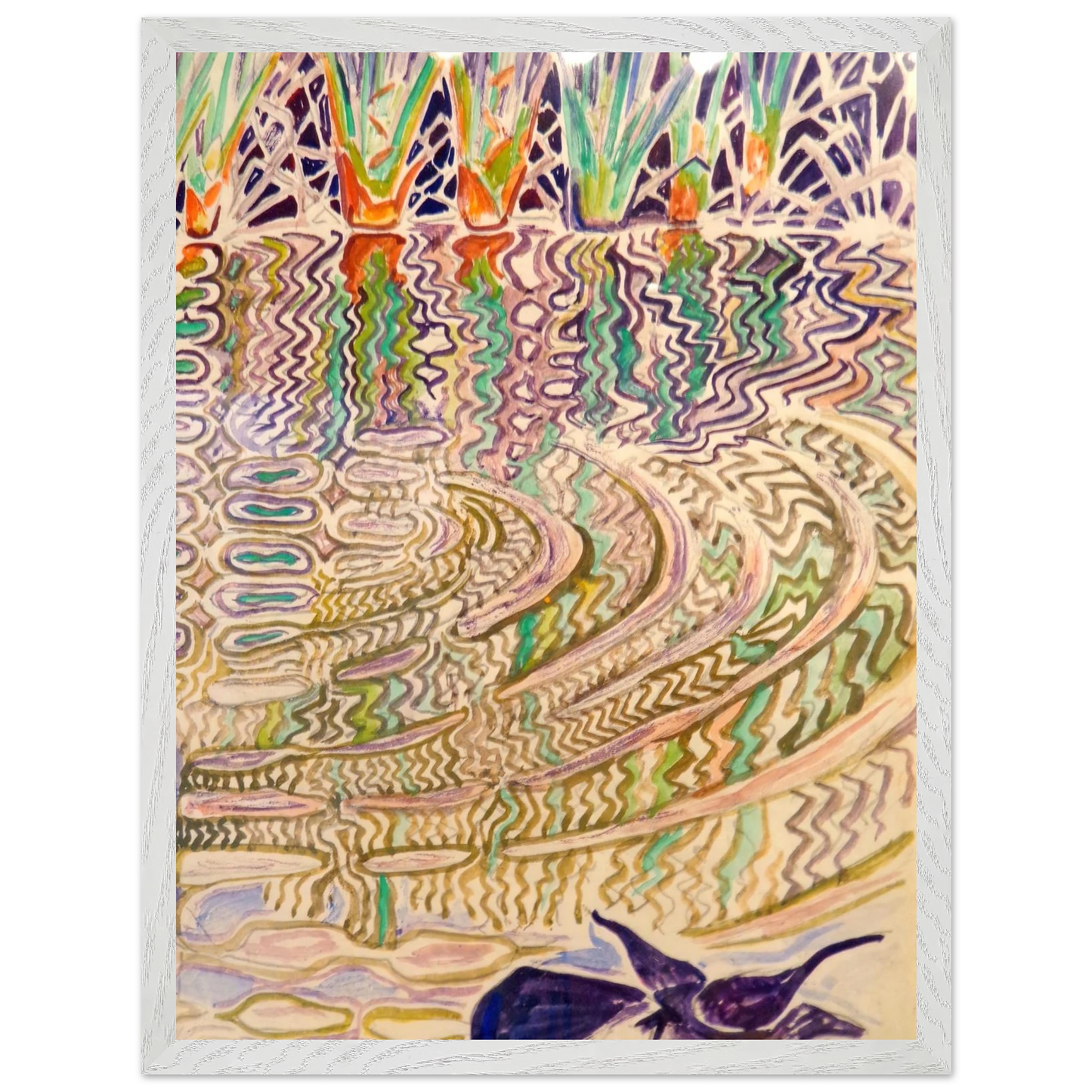 Walter Inglis Anderson - Walter Anderson Wall art - 50x50 cm / 20x20 inches - Premium Wooden Framed Poster With Fine Art Paper-canvas - White frame