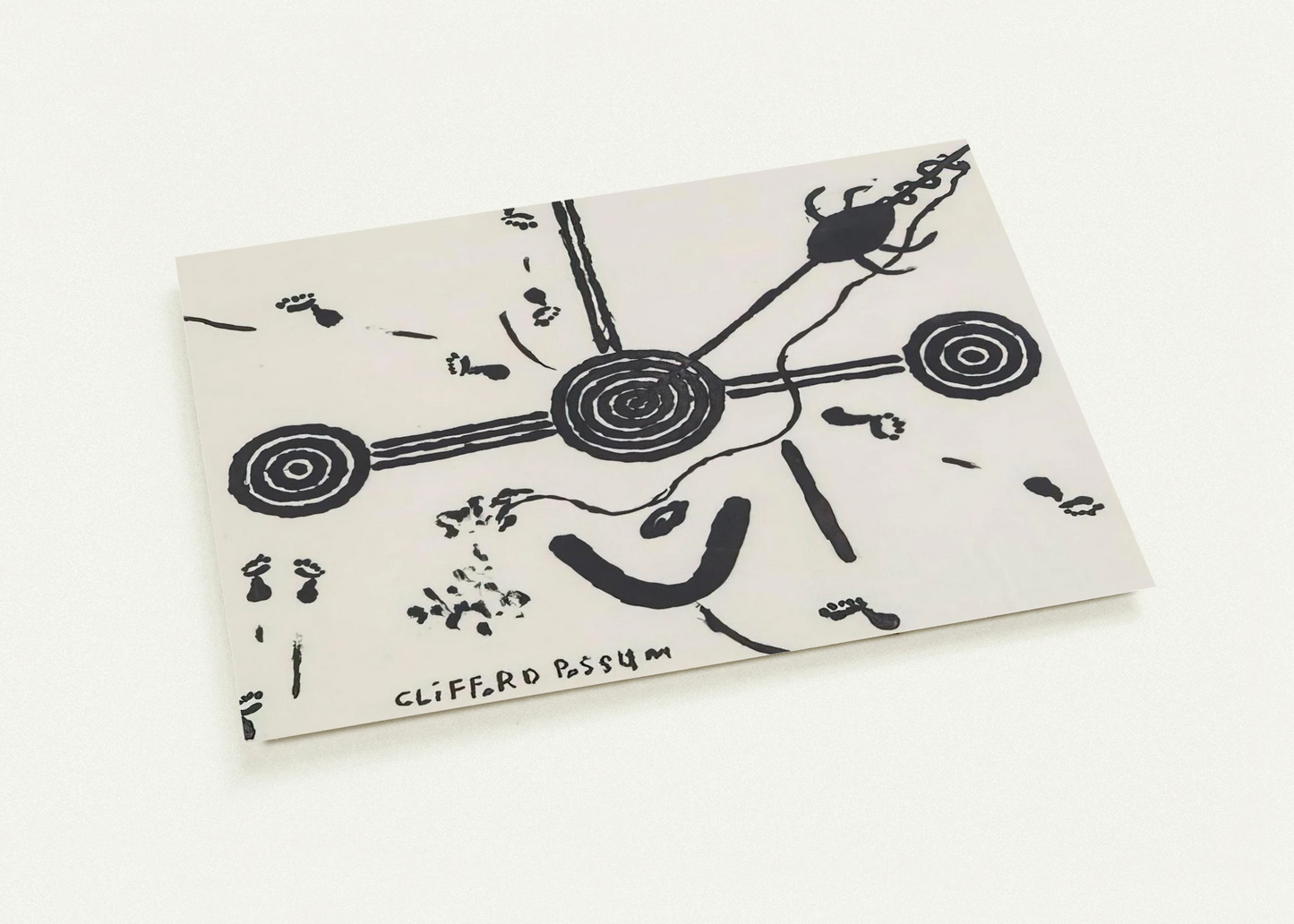 NGARLU LOVE STORY - 1994 By Clifford Possum Tjapaltjarri Pack of 10 Post Cards | Clifford Possum Tjapaltjarri Post Cards | A6 (10.5 x 14.8 cm) - 4.1 x 5.8 inches