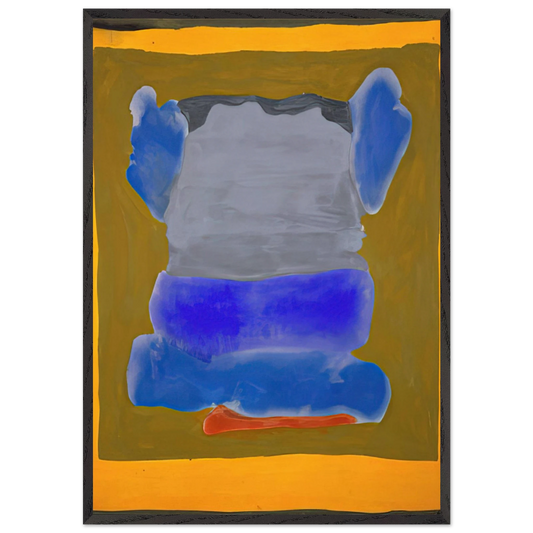 Buddha s Court - 1964 - Helen Frankenthaler 70x100 cm / 28x40 inches Framed Art Print – Black Wooden Frame