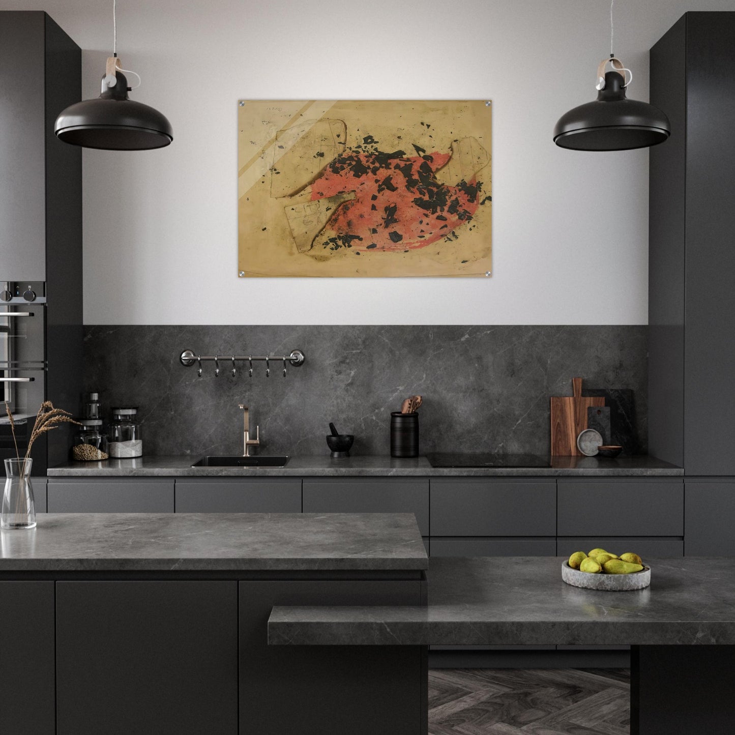 Combustione - 1957 - Alberto Burri Acrylic Print - 70x100 cm / 28x40″ inches | Alberto Burri Wall Art | Alberto Burri Prints