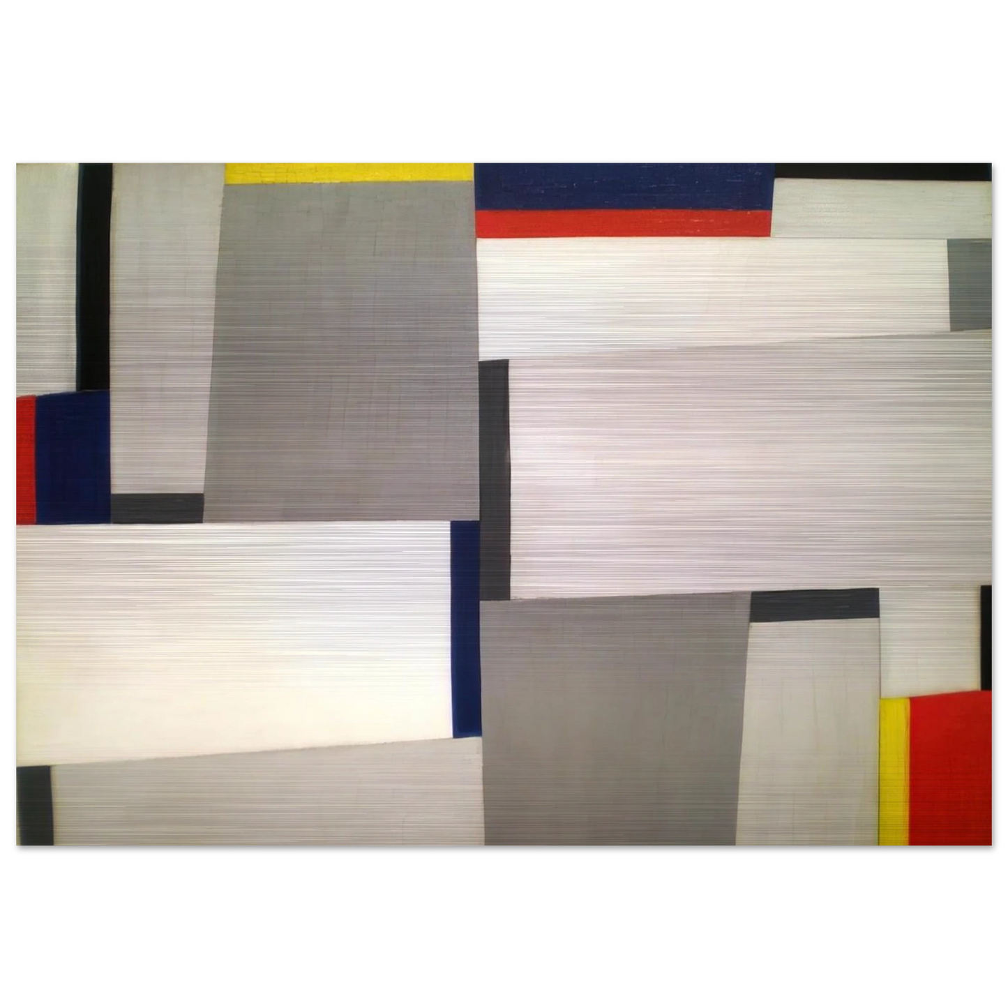 Relational Painting #73 - 1954 - Fritz Glarner Brushed Aluminum Print - 70x100 cm / 28x40 inches | Fritz Glarner Aluminum Print | Fritz Glarner Prints