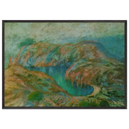 CALANQUE JONCULS CADAQUES - Salvador Dali 70x100 cm / 28x40 inches Framed Art Print – Black Wooden Frame