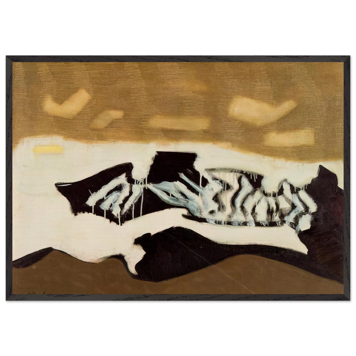 Breaking Sea - 1952 - Milton Avery 70x100 cm / 28x40 inches Framed Art Print – Black Wooden Frame