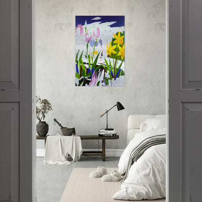 Do It Yourself  Flowers  - Andy Warhol Brushed Aluminum Print - 70x100 cm / 28x40 inches | Andy Warhol Aluminum Print | Andy Warhol Prints