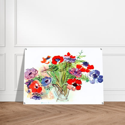 BOUQUET OF FLOWERS 1937 - Raoul Dufy Acrylic Print - 70x100 cm / 28x40″ inches