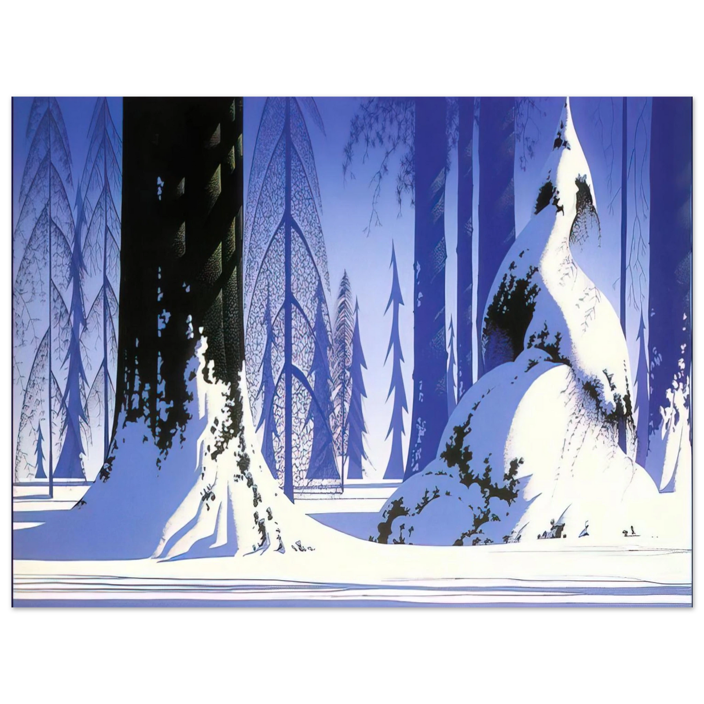 Eyvind Earle - Winter  75x100 cm / 30x40inches Fine Art Poster