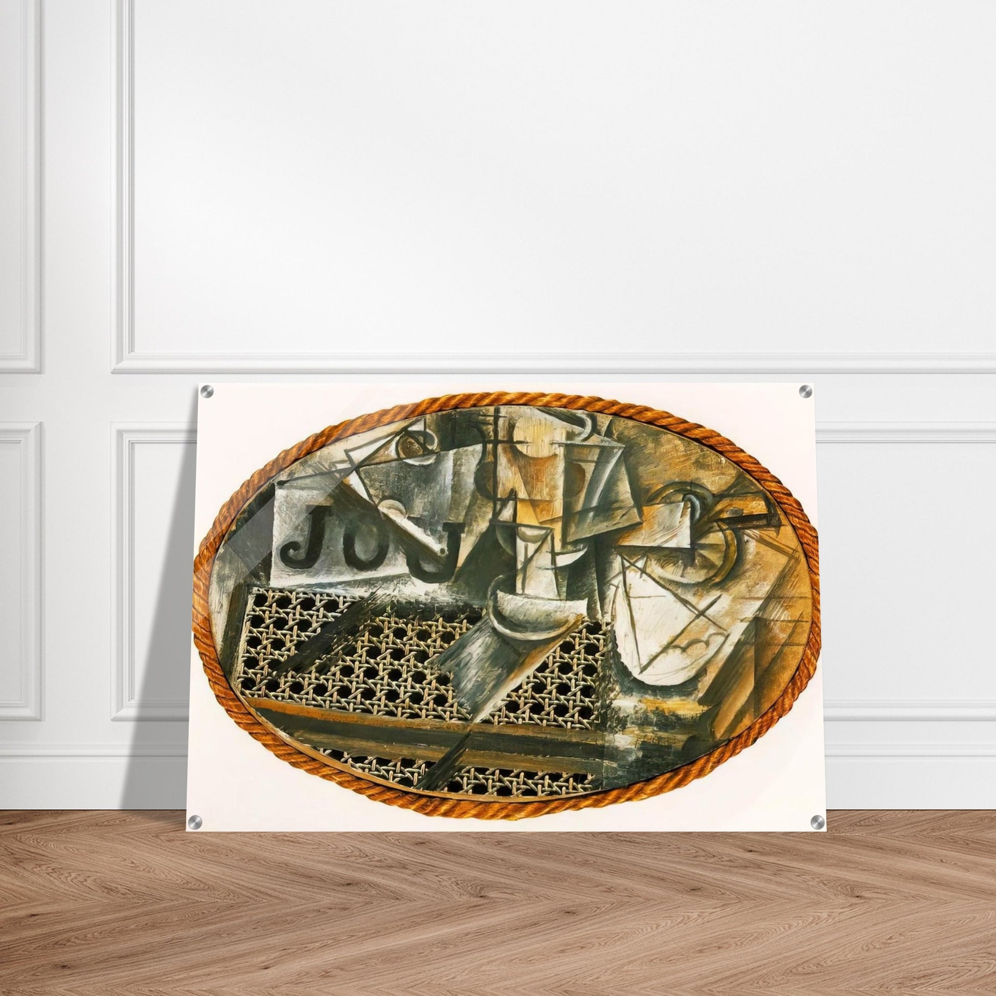 Still Life with Caned Chair - Pablo Picasso Acrylic Print - 70x100 cm / 28x40″ inches