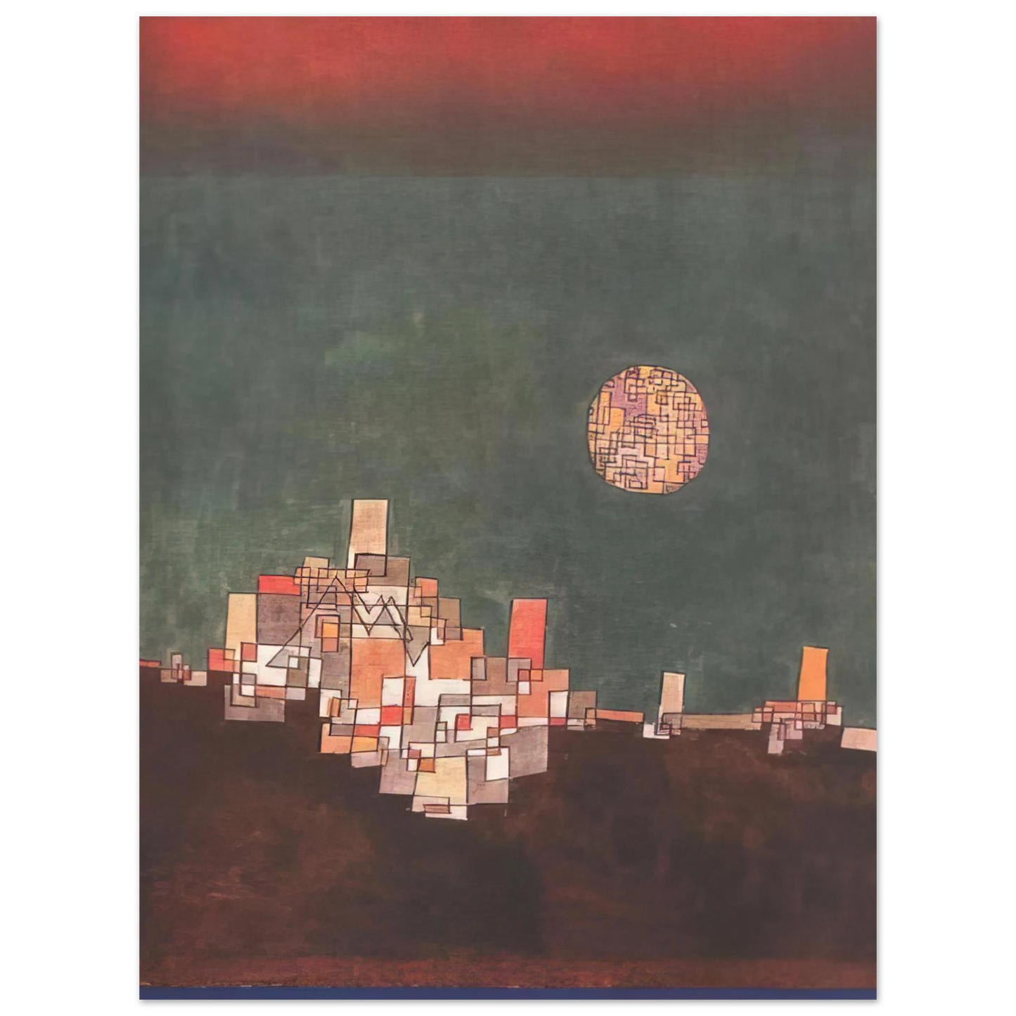 Paul Klee - CHOSEN SITE 1940  75x100 cm / 30x40inches Fine Art Poster