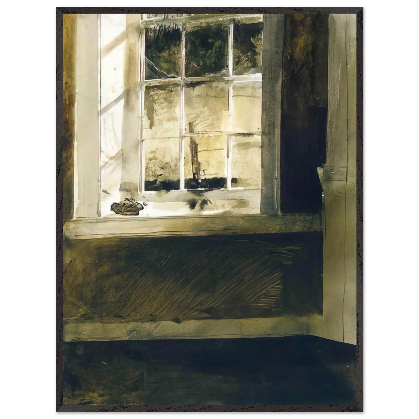 Andrew Wyeth - GROUNDHOG DAY 4 Wall Art - 21x29.7 cm / 8x12" - Premium Wooden Framed Poster With Fine Art Paper-canvas - Wood frame