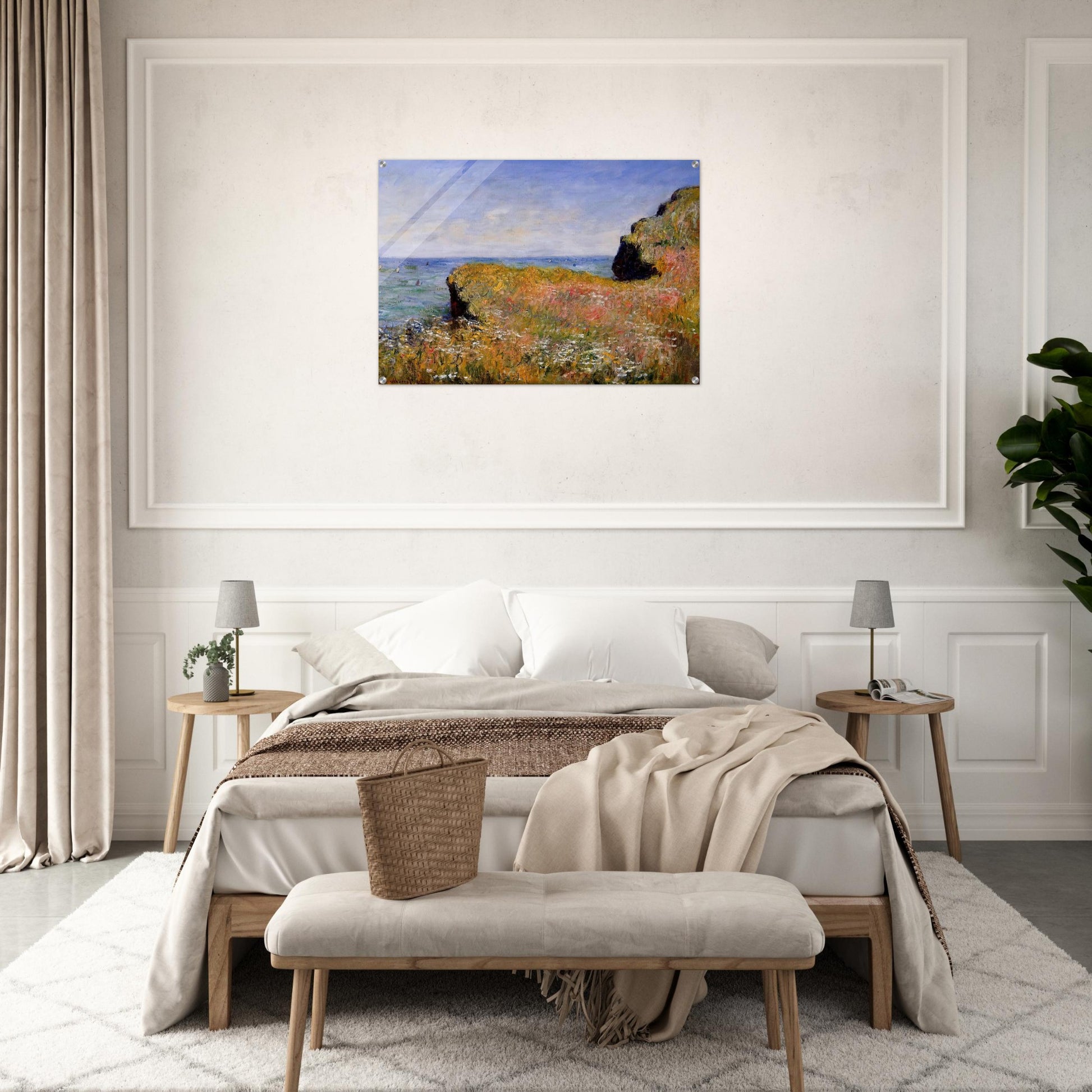 Edge of the Cliff, Pourville - claude monet Acrylic Print - 70x100 cm / 28x40″ inches