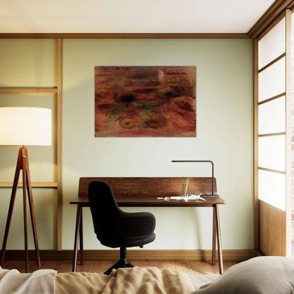 The Artist s Home - Pierre-Auguste Renoir Brushed Aluminum Print - 70x100 cm / 28x40 inches | Pierre-Auguste Renoir Aluminum Print | Pierre-Auguste Renoir Prints
