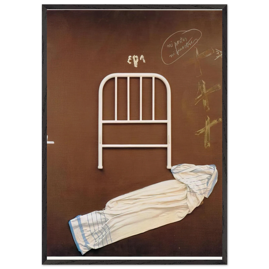 NO DOORS OR WINDOWS 1993 - Antoni Tapies 70x100 cm / 28x40 inches Framed Art Print – Black Wooden Frame