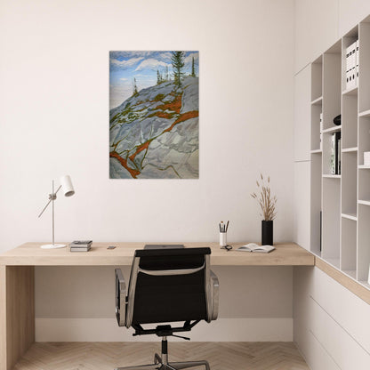 Blueberries in Fissures - 1983 - Neil Welliver Brushed Aluminum Print - 70x100 cm / 28x40 inches | Neil Welliver Aluminum Print | Neil Welliver Prints