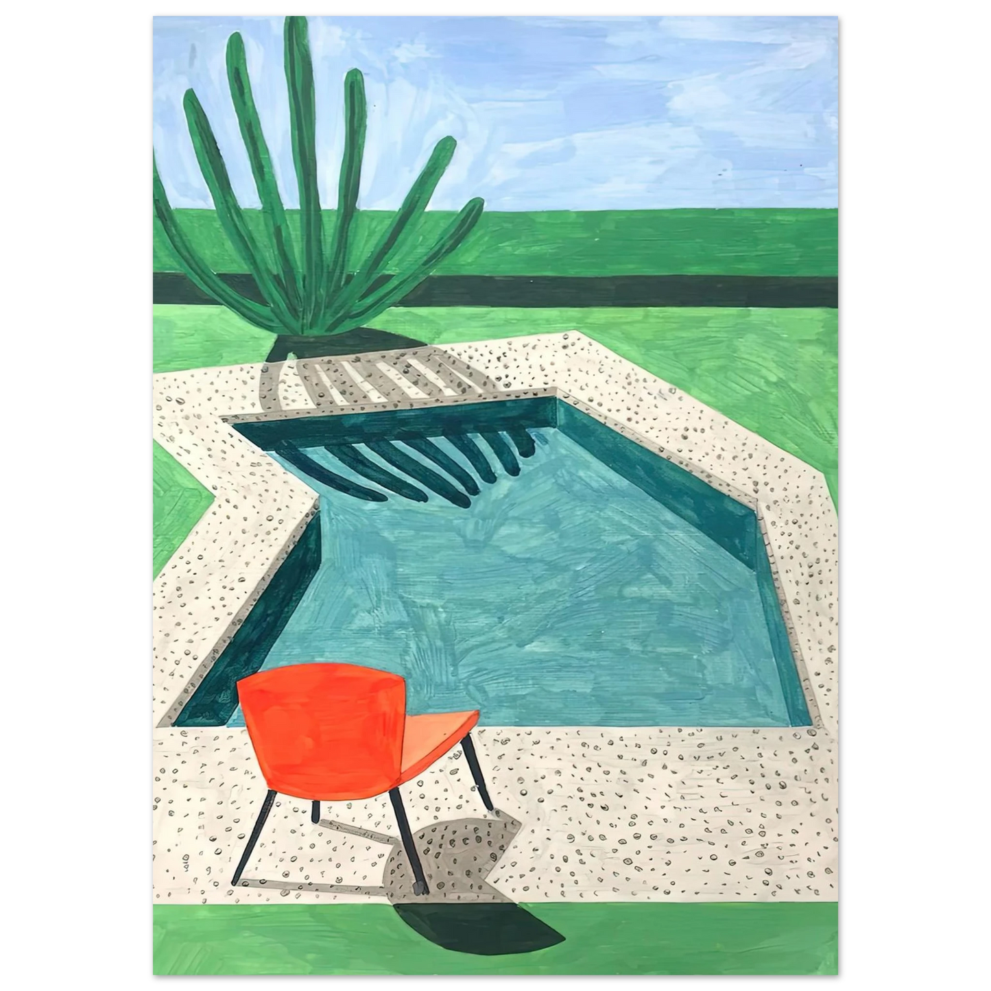 David Hockney - David Hockney Wall art - 21x29.7 cm / 8x12" - Premium Wooden Framed Poster With Fine Art Paper-canvas - Black frame