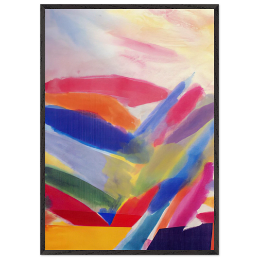 When We Were Young Again - 1997 - Ronnie Landfield 70x100 cm / 28x40 inches Framed Art Print – Black Wooden Frame