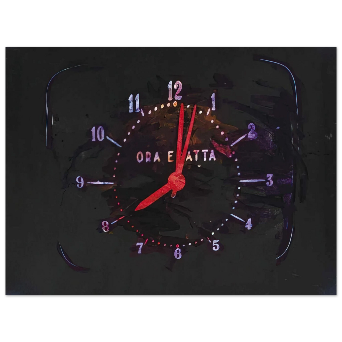 Mario Schifano - The Exact Time - 1973  75x100 cm / 30x40inches Fine Art Poster