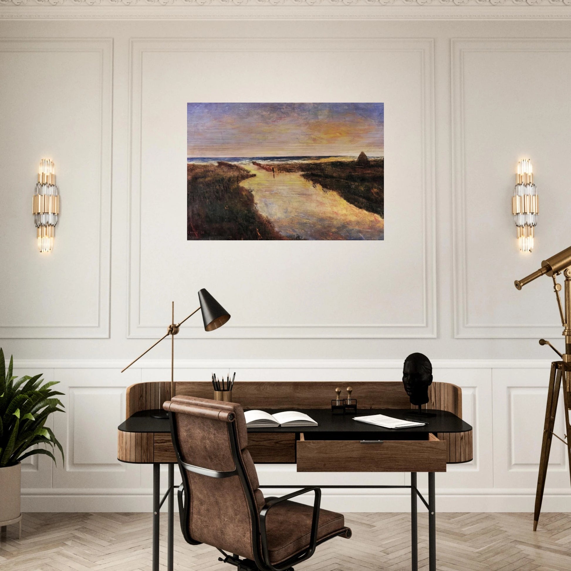 FOCE DEL CINQUALE 1928 - Carlo Carra Brushed Aluminum Print - 70x100 cm / 28x40 inches | Carlo Carra Aluminum Print | Carlo Carra Prints