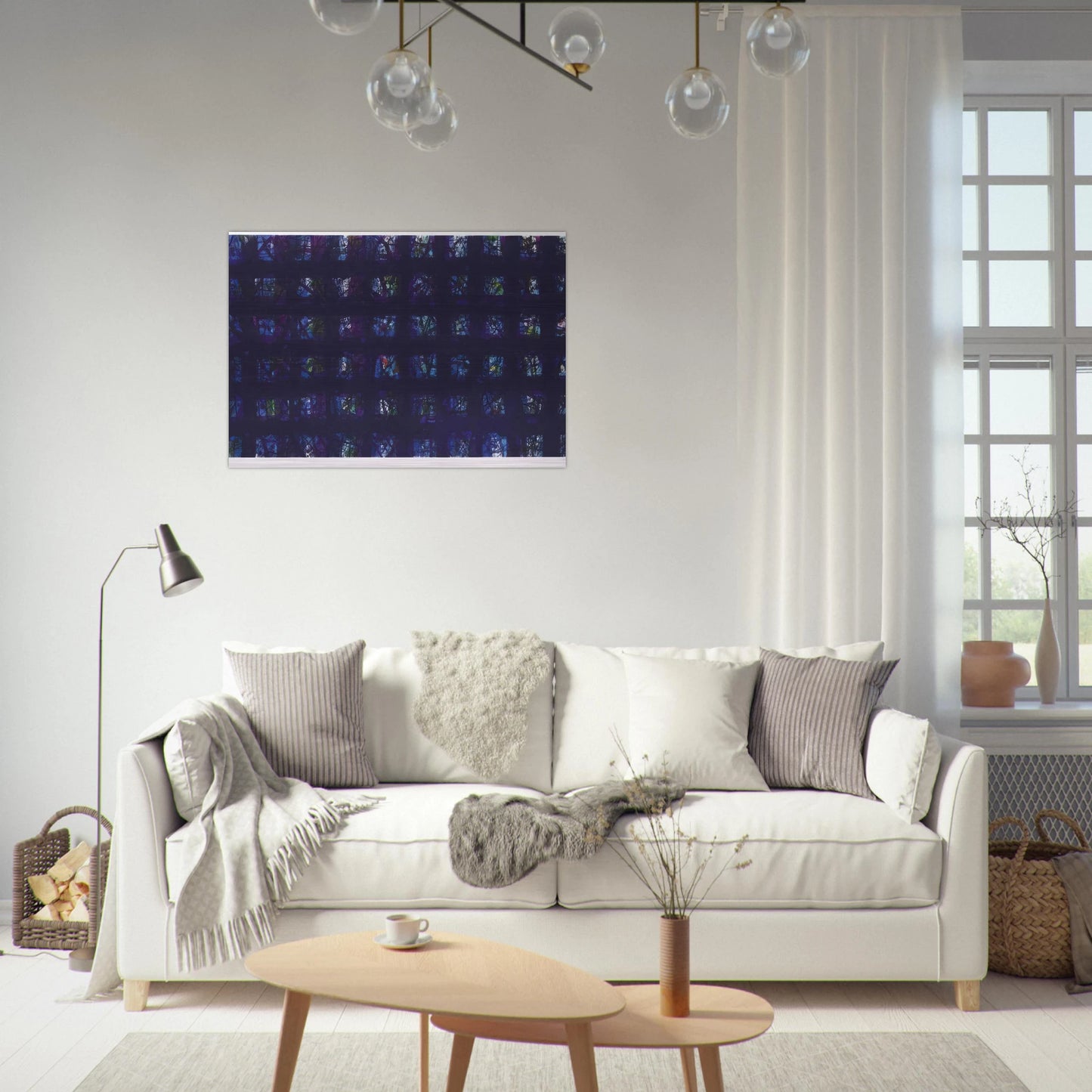La Notte - Sam Francis Brushed Aluminum Print - 70x100 cm / 28x40 inches | Sam Francis Aluminum Print | Sam Francis Prints