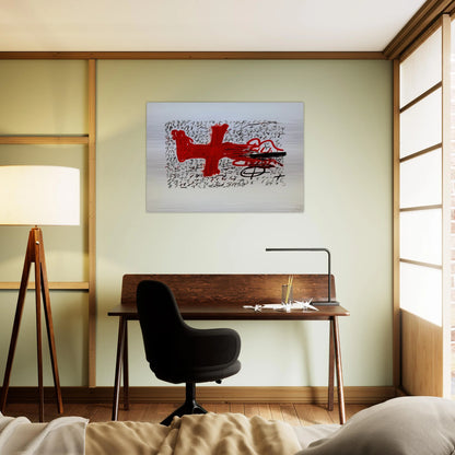 JAMBE ET CHIFFRES 1984 - Antoni Tapies Brushed Aluminum Print - 70x100 cm / 28x40 inches | Antoni Tapies Aluminum Print | Antoni Tapies Prints