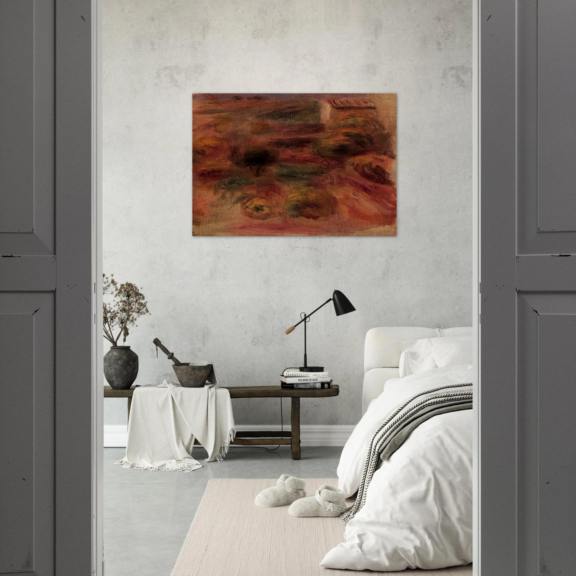 The Artist s Home - Pierre-Auguste Renoir Brushed Aluminum Print - 70x100 cm / 28x40 inches | Pierre-Auguste Renoir Aluminum Print | Pierre-Auguste Renoir Prints