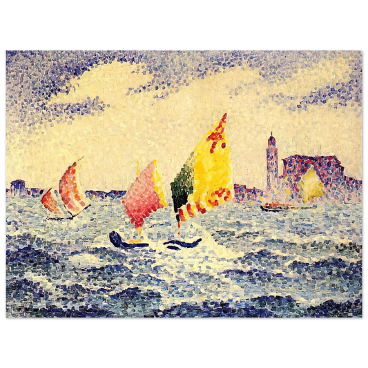 Henri-Edmond Cross - Sailboats near Chicago  75x100 cm / 30x40inches Fine Art Poster