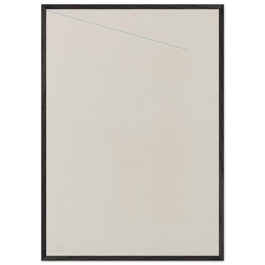 Blue Line - Minimalism - Robert Ryman 70x100 cm / 28x40 inches Framed Art Print – Black Wooden Frame