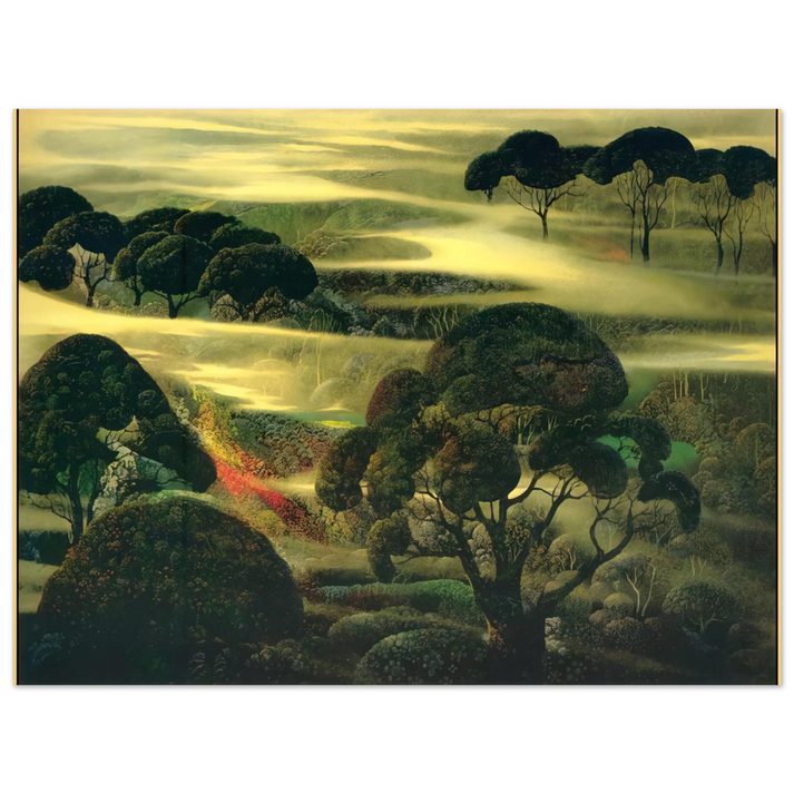 Eyvind Earle - Forest in Fog  75x100 cm / 30x40inches Fine Art Poster