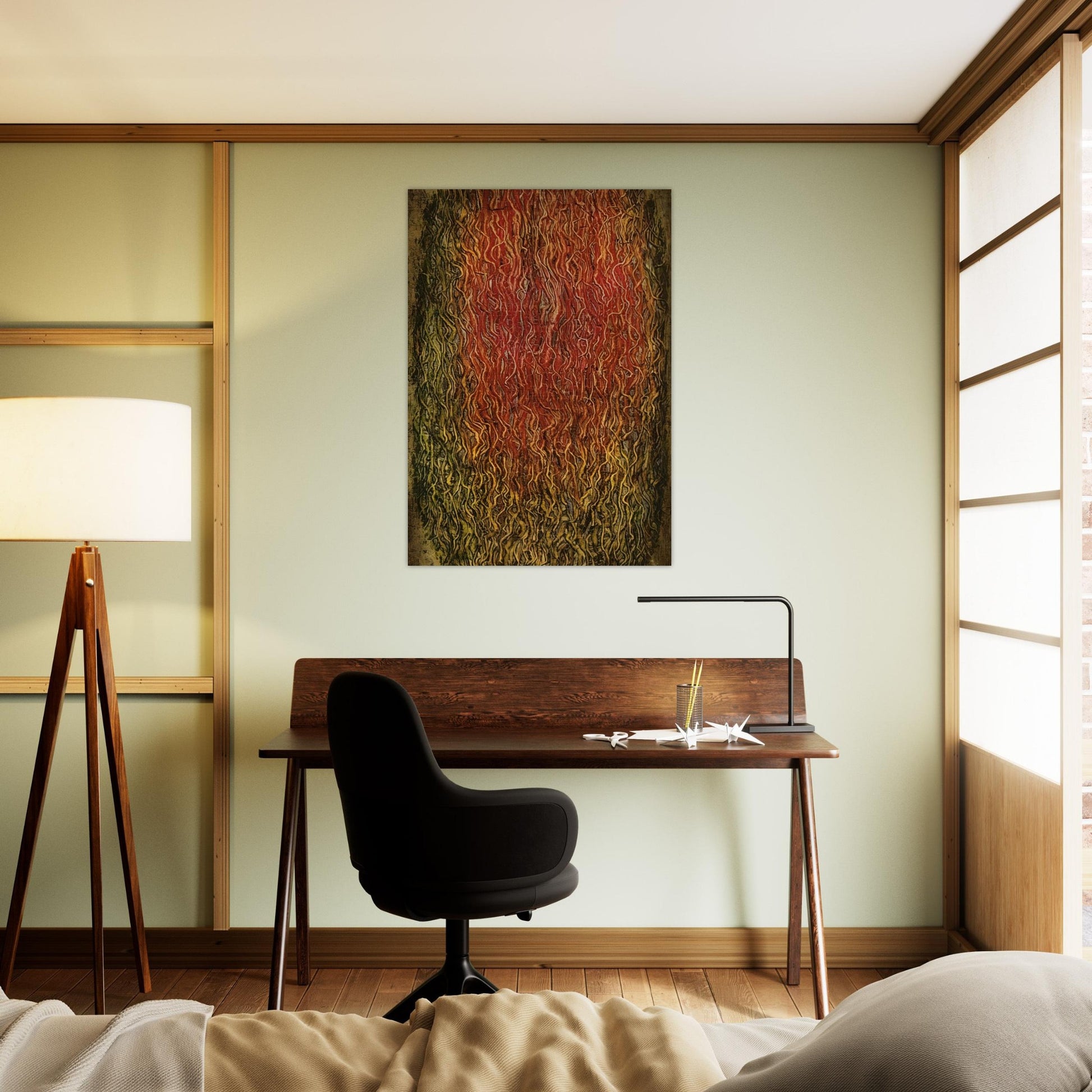 Untitled - Surrealism, Tachisme - Simon Hantai Brushed Aluminum Print - 70x100 cm / 28x40 inches | Simon Hantai Aluminum Print | Simon Hantai Prints