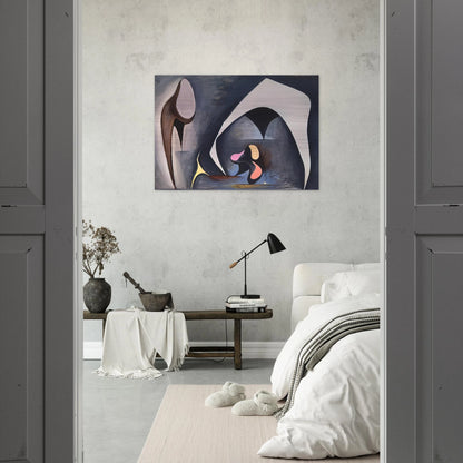 Magical Forms - 1945 - Lorser Feitelson Brushed Aluminum Print - 70x100 cm / 28x40 inches | Lorser Feitelson Aluminum Print | Lorser Feitelson Prints