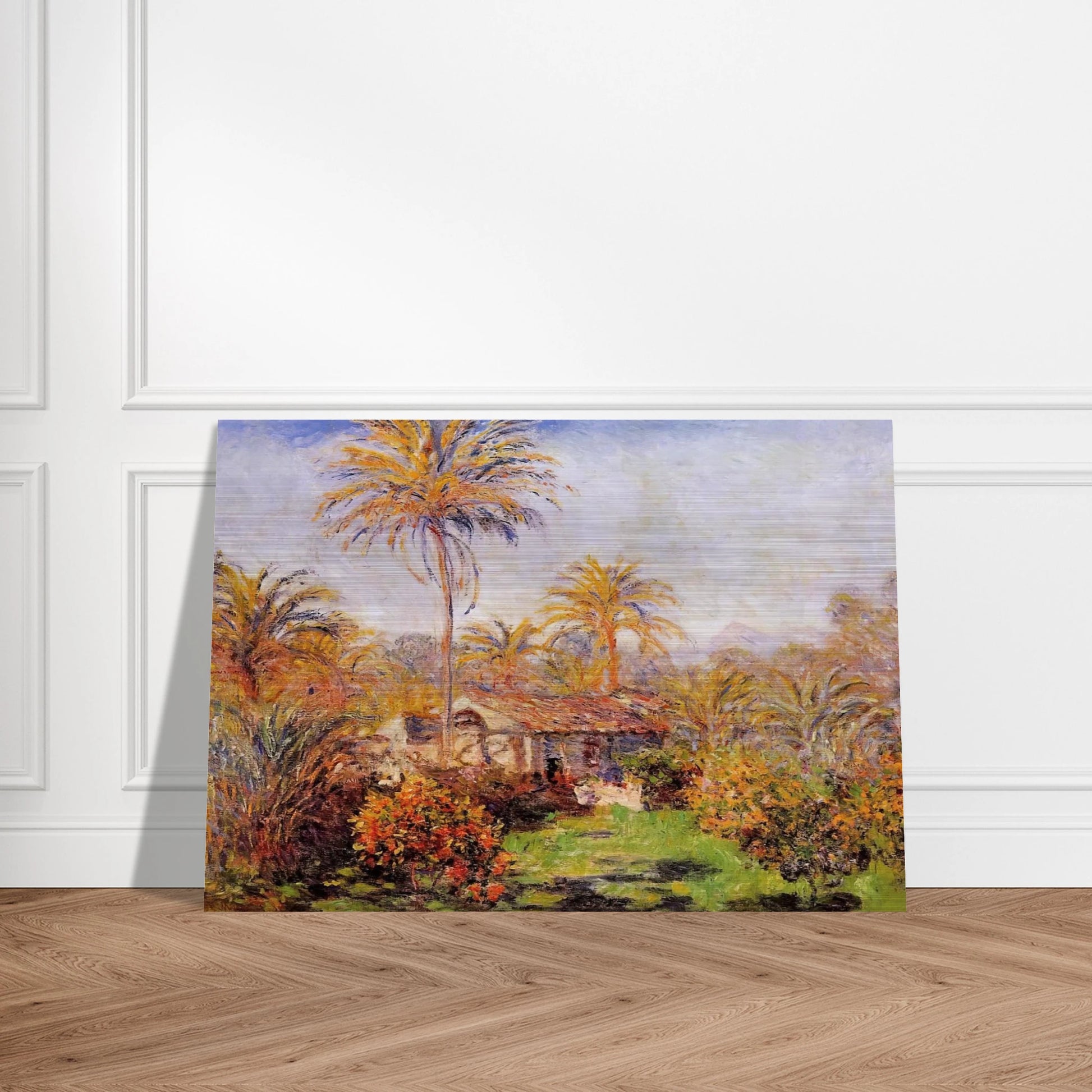 Small Country Farm in Bordighera - claude monet Brushed Aluminum Print - 70x100 cm / 28x40 inches | claude monet Aluminum Print | claude monet Prints