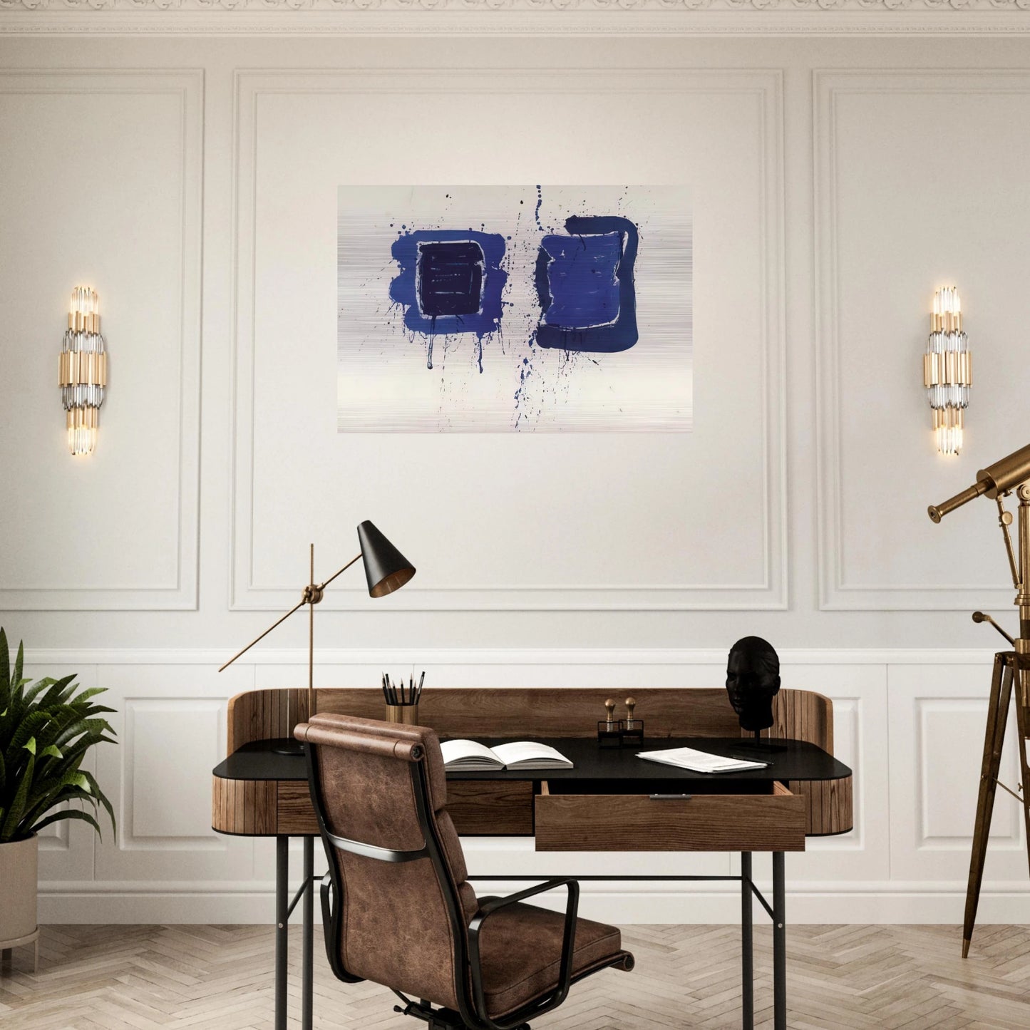 Deux Magots - Sam Francis Brushed Aluminum Print - 70x100 cm / 28x40 inches | Sam Francis Aluminum Print | Sam Francis Prints