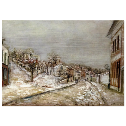 VIEW OF PONTOISE - Maurice Utrillo Brushed Aluminum Print - 70x100 cm / 28x40 inches | Maurice Utrillo Aluminum Print | Maurice Utrillo Prints
