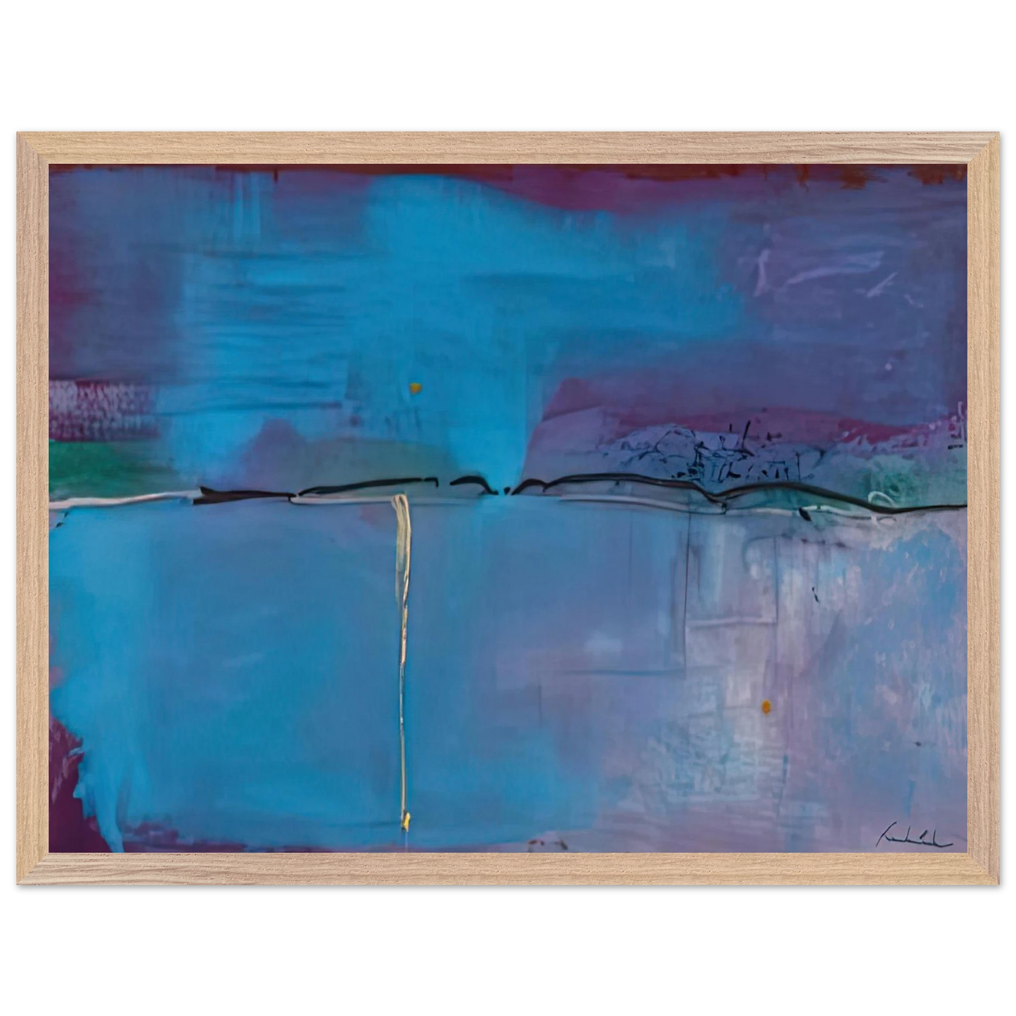 Helen Frankenthaler - Zone Blue, 1994- Wall Art - 30x40 cm / 12x16 inches - Fine Art Poster-canvas - -