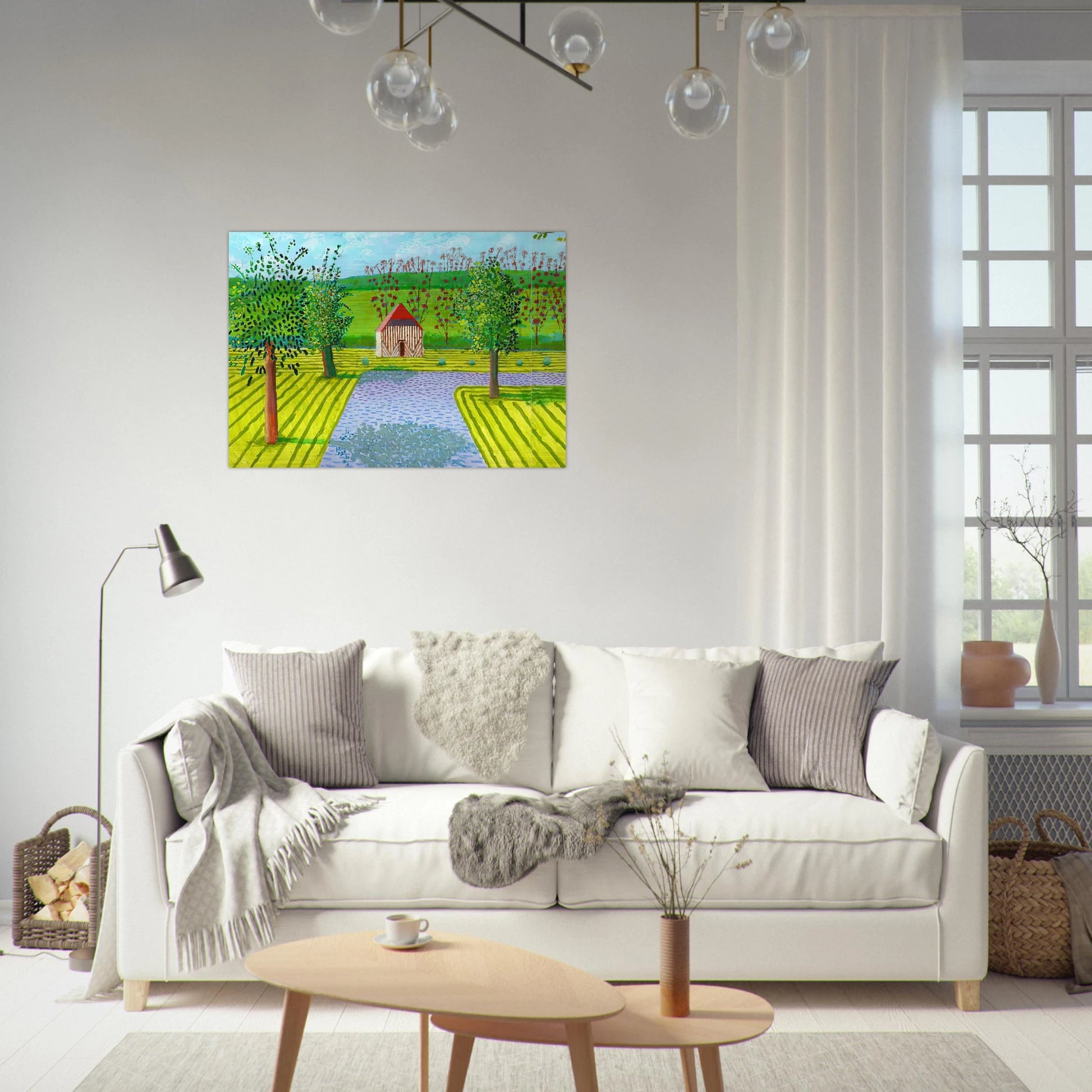David Hockney - David Hockney Brushed Aluminum Print - 70x100 cm / 28x40 inches | David Hockney Aluminum Print | David Hockney Prints