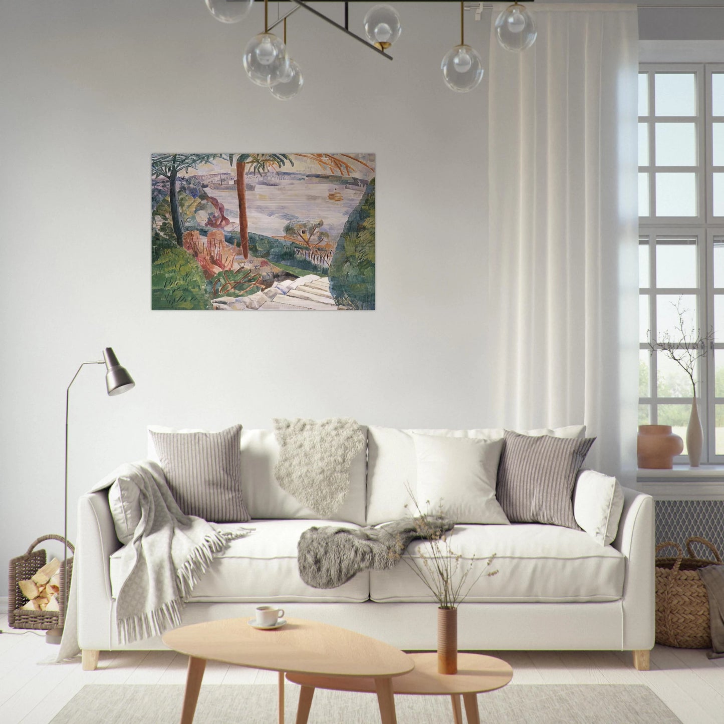 Harbour from Kirribilli - 1937 - Grace Cossington Smith Brushed Aluminum Print - 70x100 cm / 28x40 inches | Grace Cossington Smith Aluminum Print | Grace Cossington Smith Prints