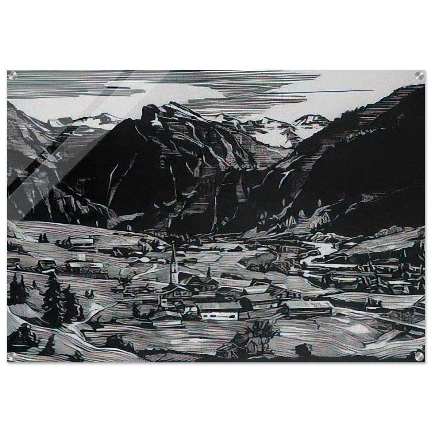 Hinterstein - Expressionism - Konrad Zuse Acrylic Print - 70x100 cm / 28x40″ inches | Konrad Zuse Wall Art | Konrad Zuse Prints