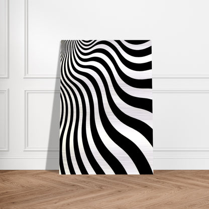 INTAKE 1964 - Bridget Riley Brushed Aluminum Print - 70x100 cm / 28x40 inches | Bridget Riley Aluminum Print | Bridget Riley Prints