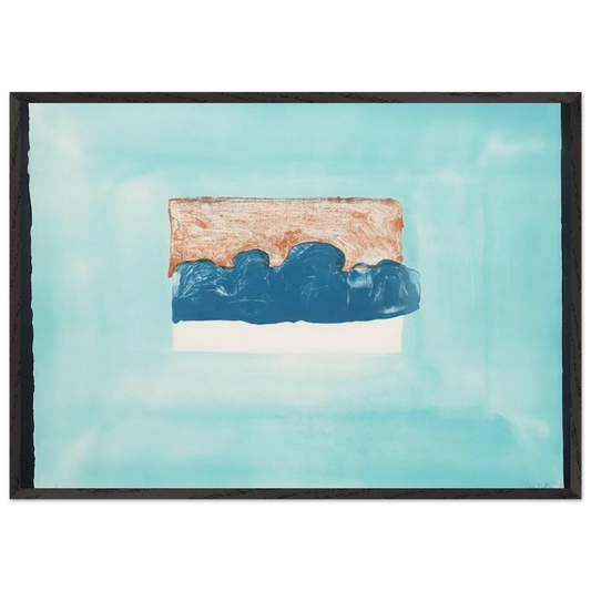 Untitled - 1976 N5 - Howard Hodgkin 70x100 cm / 28x40 inches Framed Art Print – Black Wooden Frame