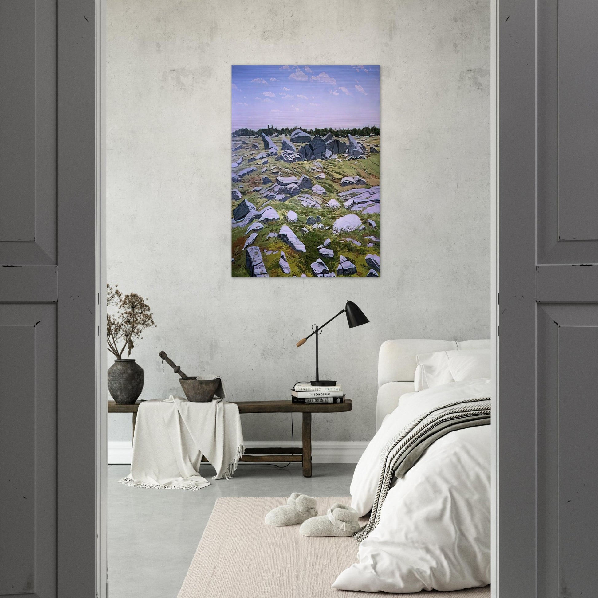 Midday Barren - 1983 - Neil Welliver Brushed Aluminum Print - 70x100 cm / 28x40 inches | Neil Welliver Aluminum Print | Neil Welliver Prints