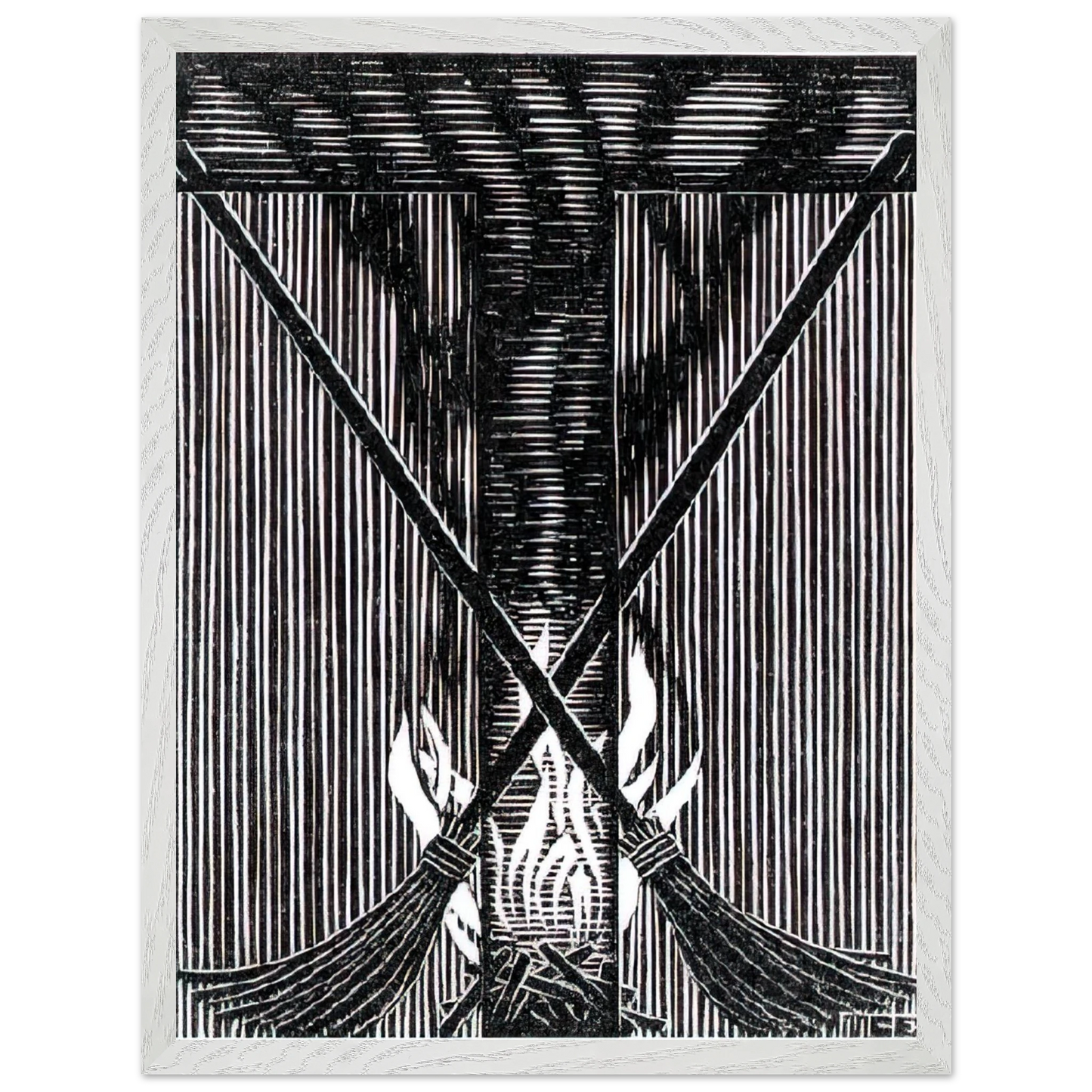 MC Escher - INITIAL T Wall Art - 30x40 cm / 12x16 inches - Fine Art Poster-canvas - -