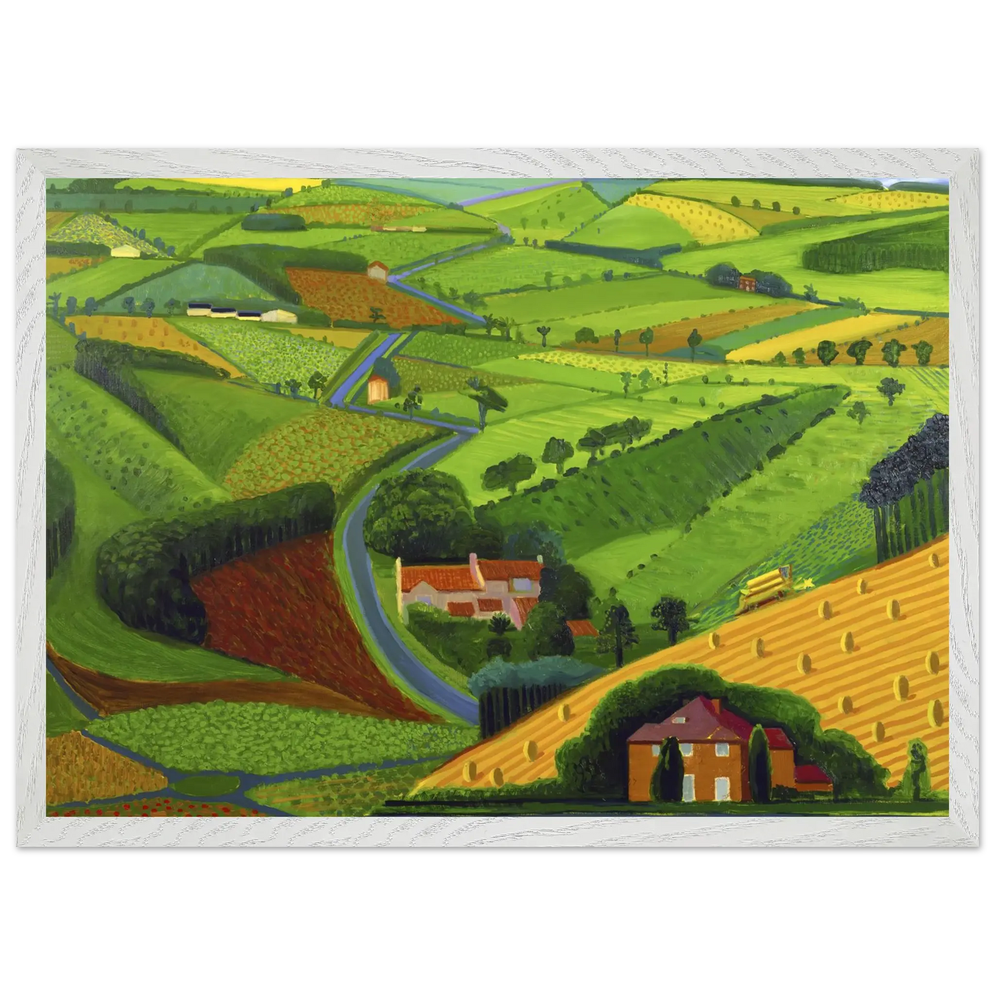 David Hockney - David Hockney Wall art - 70x100 cm / 28x40 Inches - Premium Wooden Framed Poster With Fine Art Paper - Wood frame