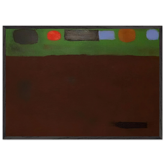 Mood - 1967 - Adolph Gottlieb 70x100 cm / 28x40 inches Framed Art Print – Black Wooden Frame