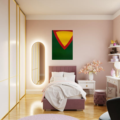 Purple Triangle - Al Held Brushed Aluminum Print - 70x100 cm / 28x40 inches | Al Held Aluminum Print | Al Held Prints